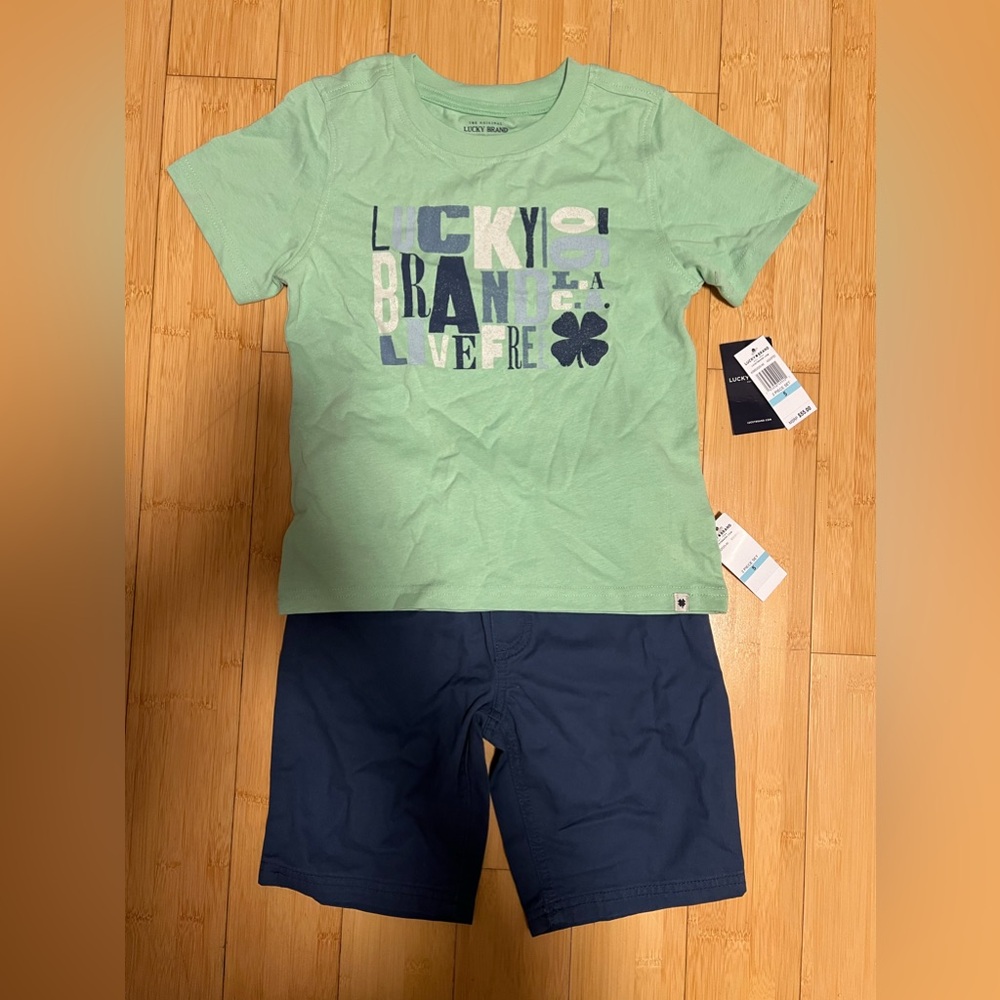 Lucky Brand Kids Two Piece Set (T-shirt and Shorts) - Size: 5 - NWT